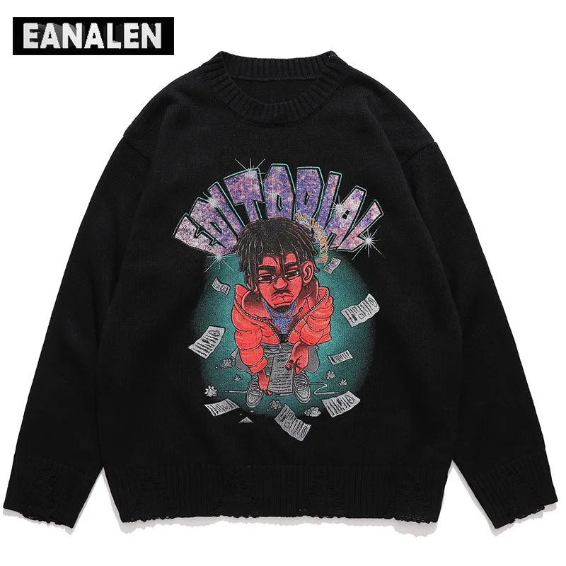 Harajuku vintage portrait sweater men oversized street style punk rock Gothic knitted pullover women jumper ugly sweater
Harajuku vintage portrait sweater men oversized street style punk rock Gothic knitted pullover women jumper ugly sweater