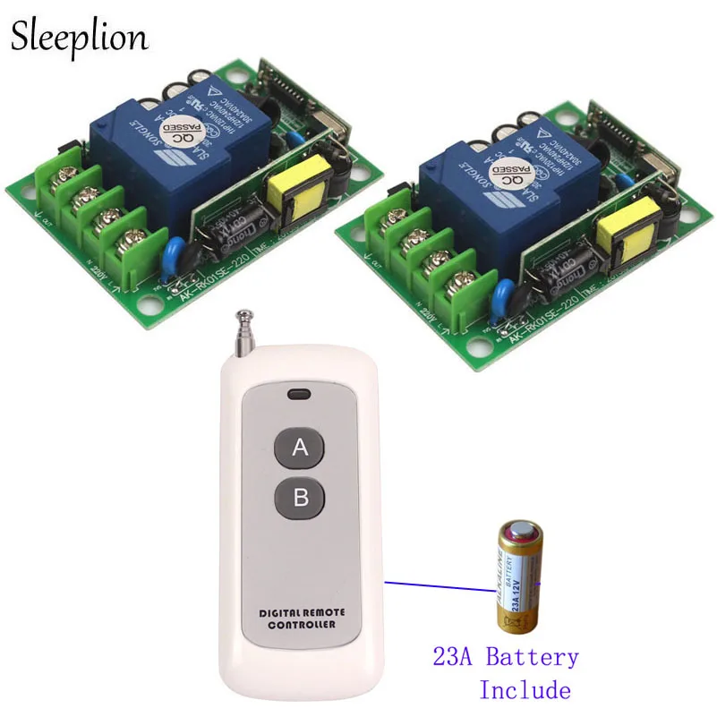 Sleeplion 85V 110V 220V 30A 2 Way Relay Remote Control ON OFF Universal Remote ON OFF 220V 30A 3000W Air Conditioner Lamp ON/OFF
Sleeplion 85V 110V 220V 30A 2 Way Relay Remote Control ON OFF Universal Remote ON OFF 220V 30A 3000W Air Conditioner Lamp ON/OFF
