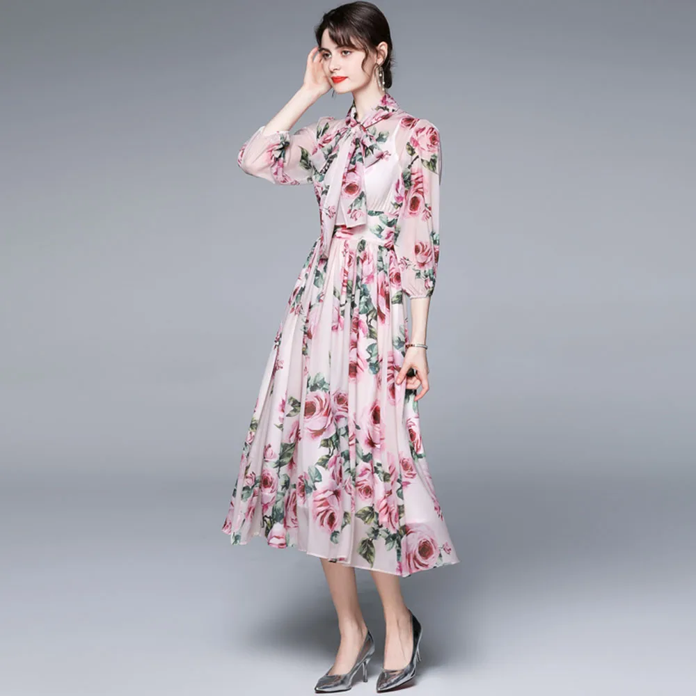 2021 Western Style Fashion Vacation Sandy Beach Summer Women's Dress Printing Casual Elegant Chiffon Bow 7-point Sleeve
2021 Western Style Fashion Vacation Sandy Beach Summer Women's Dress Printing Casual Elegant Chiffon Bow 7-point Sleeve