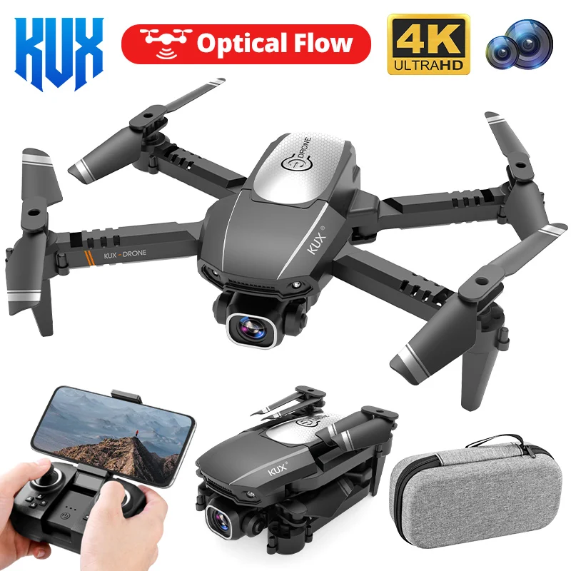 KUX Мини RC беспилотный летательный аппарат 4K HD Двойная камера Wi Fi Fpv воздушный