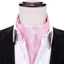 Модный розовый галстук с пейсли Ascot для мужчин шелковый мужской