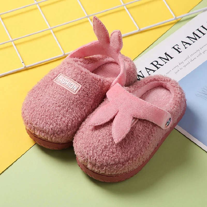 Winter Kids Slippers Cute Rabbit Ear Plush Indoor Slippers for Boys Baby Toddler Girls Soft Warm Non Slip Floor Children Shoes
Winter Kids Slippers Cute Rabbit Ear Plush Indoor Slippers for Boys Baby Toddler Girls Soft Warm Non Slip Floor Children Shoes