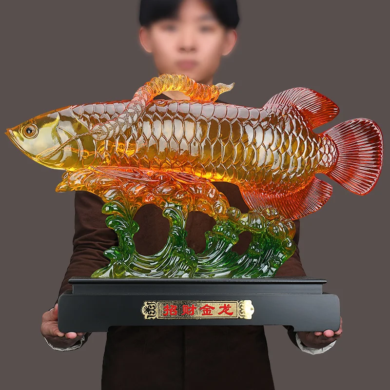Zhaocai golden dragon fish ornaments Fengshui high end living room interior room decoration fish rice shop opening gift
Zhaocai golden dragon fish ornaments Fengshui high end living room interior room decoration fish rice shop opening gift