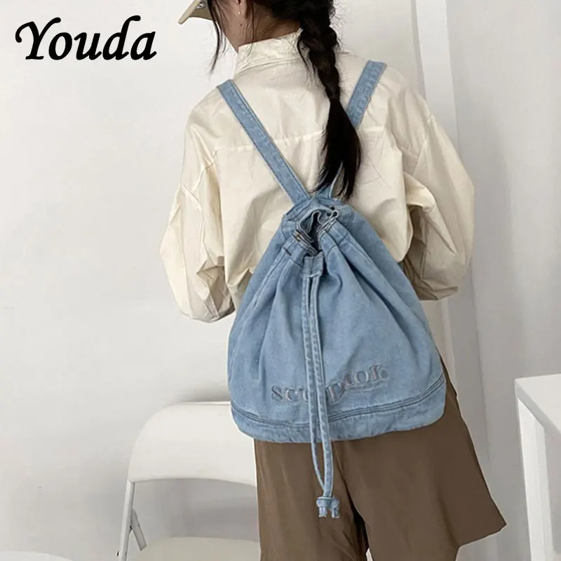 Youda Fashion Girl College School Bag Casual Simple Women Backpack Denim Book Packbags for Teenage Travel Shoulder Bags Rucksack
Youda Fashion Girl College School Bag Casual Simple Women Backpack Denim Book Packbags for Teenage Travel Shoulder Bags Rucksack