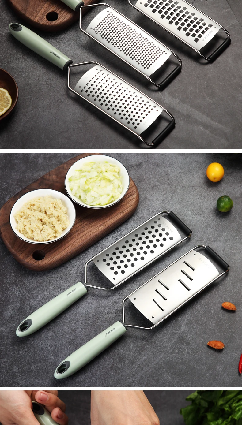 Manual Vegetable Grater 304 Stainless Steel Vegetable Slicer With Plastic Handle Carrot Potato Grater Kitchen Gadgets 
Manual Vegetable Grater 304 Stainless Steel Vegetable Slicer With Plastic Handle Carrot Potato Grater Kitchen Gadgets