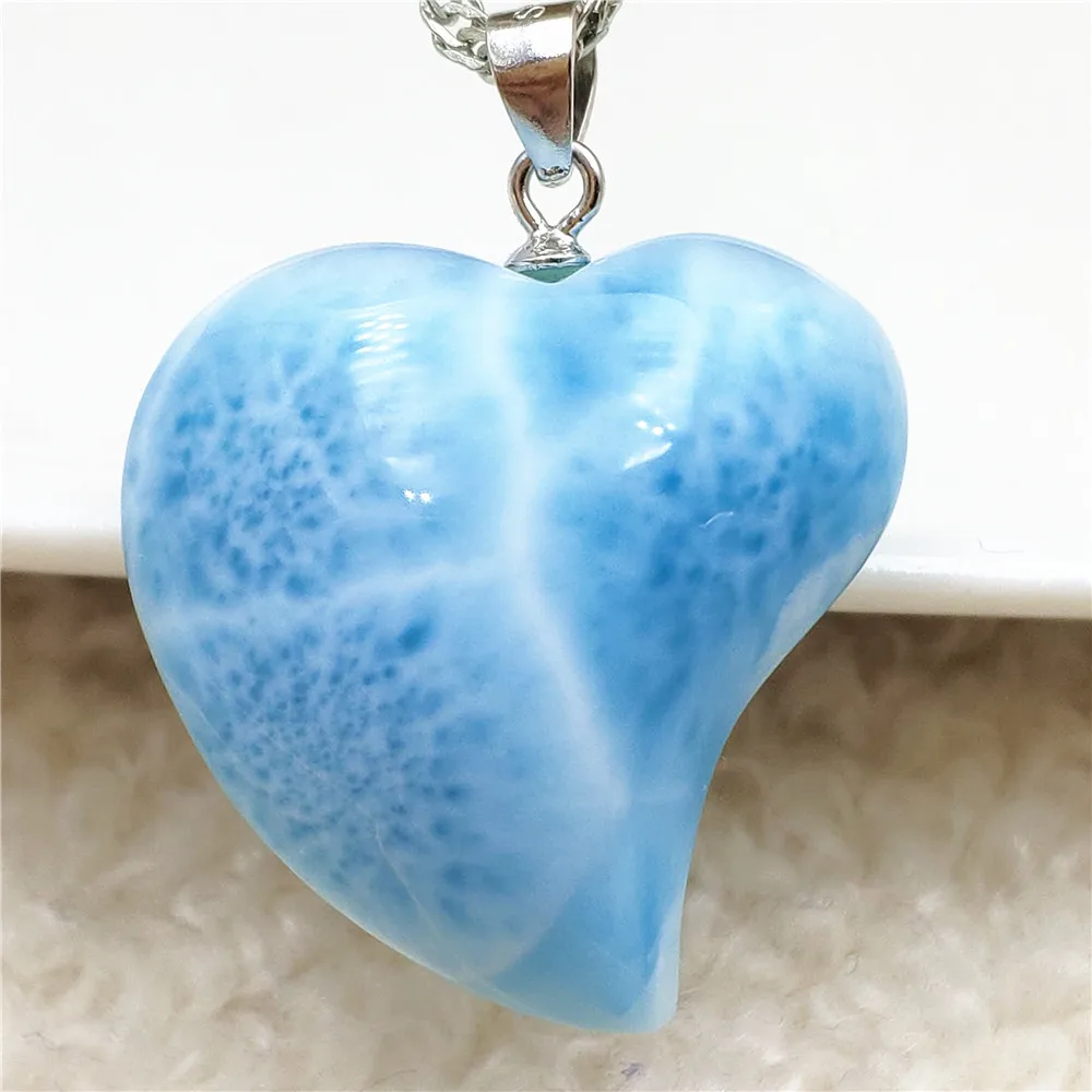 Natural Blue Larimar Heart Pendant For Women 23x22x10mm Water Pattern Crystal Love Necklace From Dominia AAAAA
Natural Blue Larimar Heart Pendant For Women 23x22x10mm Water Pattern Crystal Love Necklace From Dominia AAAAA
