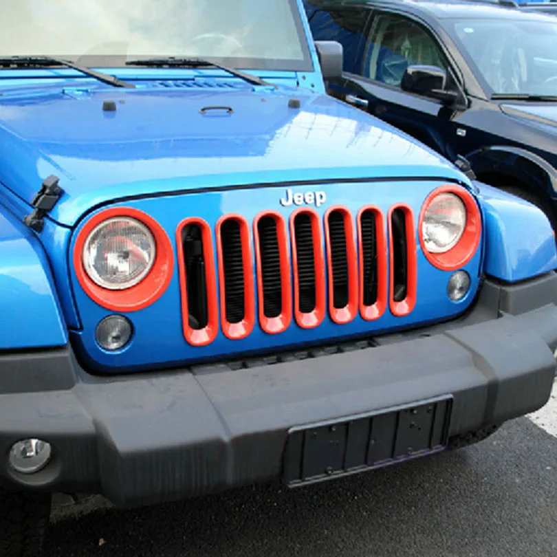 For Jeep Wrangler 2007-2016 7pcs ABS Black / Red / Chrome Front Bumper Grille Grill Insert Cover Trim Frame Sticker
For Jeep Wrangler 2007-2016 7pcs ABS Black / Red / Chrome Front Bumper Grille Grill Insert Cover Trim Frame Sticker