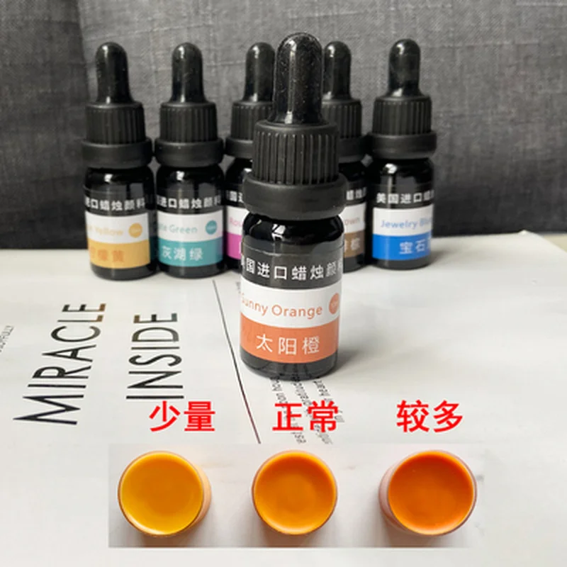 10ml Concentrated Liquid Candle Dye DIY Handmade Jelly Wax Soybean Wax Ice Flower Wax Special Coloring Pigment Accessories
10ml Concentrated Liquid Candle Dye DIY Handmade Jelly Wax Soybean Wax Ice Flower Wax Special Coloring Pigment Accessories