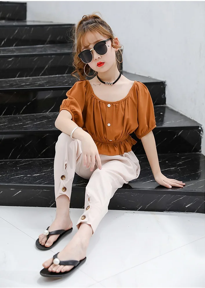 5-10 year old girls net celebrity summer suit new casual big kids children summer fashion girl two-piece suit
5-10 year old girls net celebrity summer suit new casual big kids children summer fashion girl two-piece suit