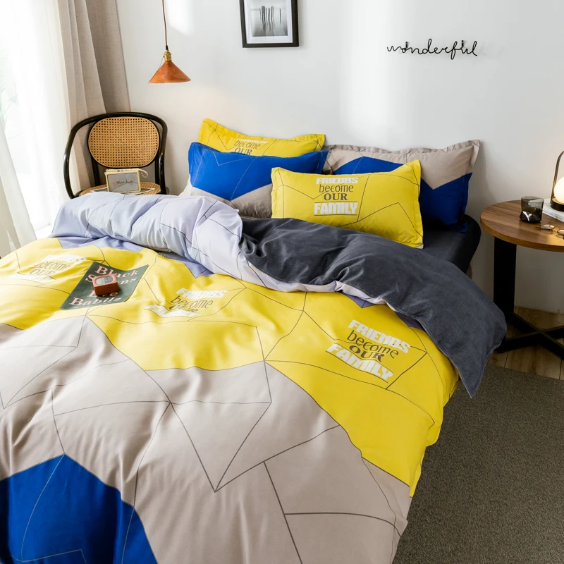 Nordic style bedding set cute duvet cover pillowcase bed sheet sets bed linen for adult queen king size 220x240
Nordic style bedding set cute duvet cover pillowcase bed sheet sets bed linen for adult queen king size 220x240