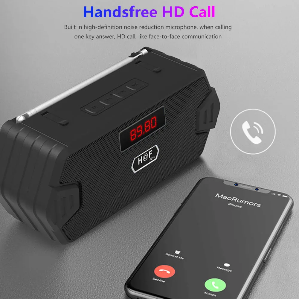 Портативный беспроводной Bluetooth-динамик мини-сабвуфер с поддержкой TF-карты MP3