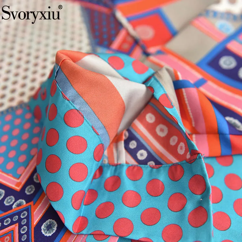 Svoryxiu Fashion Designer Spring Summer Colorful Polka Dot Print 100% Silk Blouse Shirts Women's Long Sleeve Loose Ladies Tops
Svoryxiu Fashion Designer Spring Summer Colorful Polka Dot Print 100% Silk Blouse Shirts Women's Long Sleeve Loose Ladies Tops