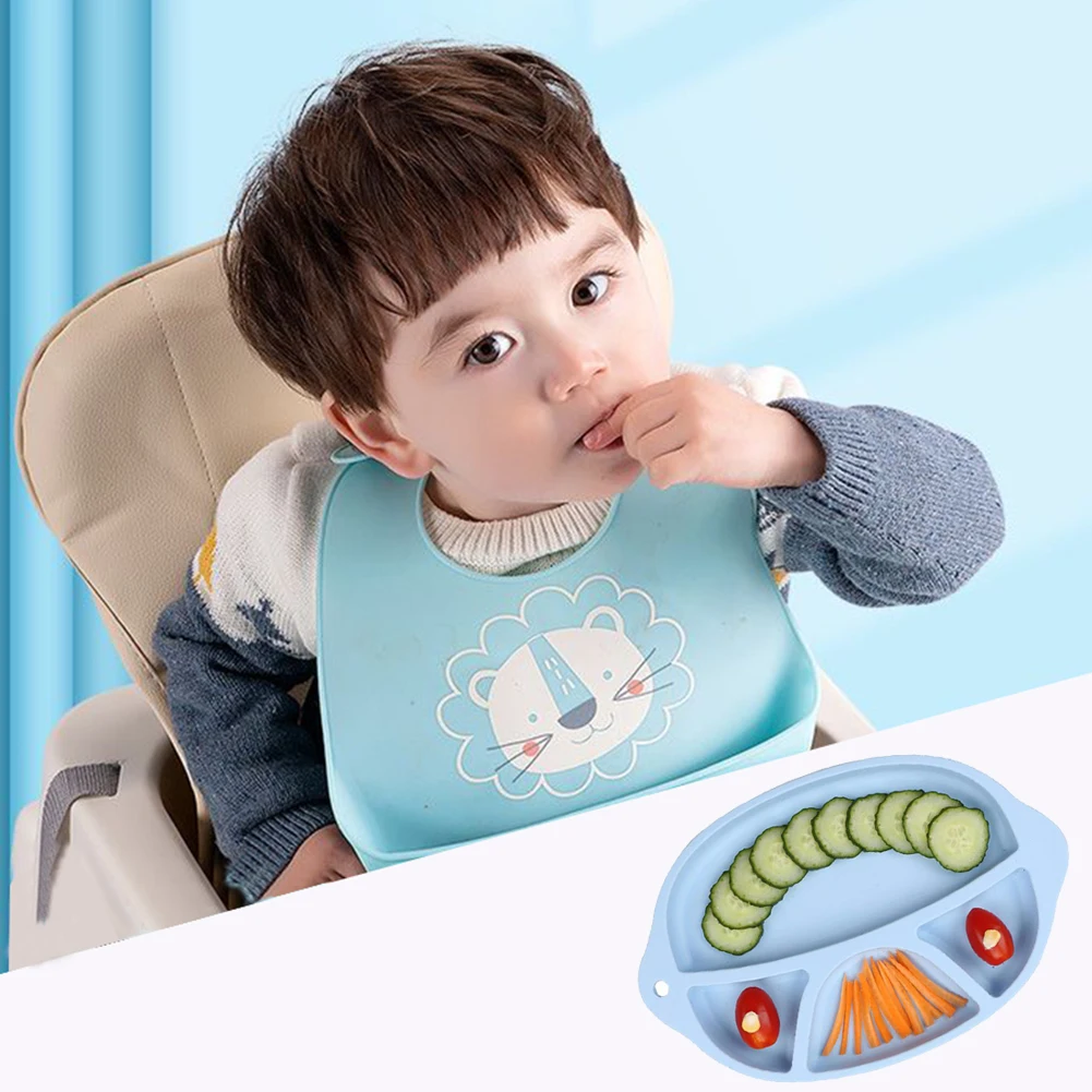 Silicone Plate for Kids Reusable Divided Toddler Baby Plates Non-Slip Easy Cleaning Dinner Plate Baby Tableware
Silicone Plate for Kids Reusable Divided Toddler Baby Plates Non-Slip Easy Cleaning Dinner Plate Baby Tableware