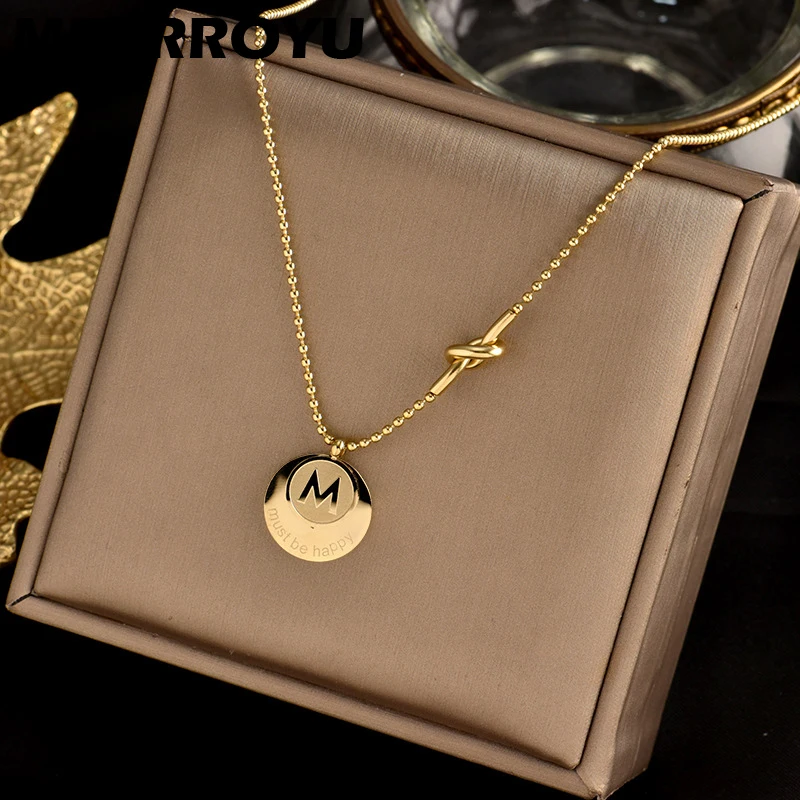 MEYRROYU Stainless Steel New Punk Initial Letter M Tag Pendant Necklace For Women Chain 2021Trend Party Gift Fashion Jewelry
MEYRROYU Stainless Steel New Punk Initial Letter M Tag Pendant Necklace For Women Chain 2021Trend Party Gift Fashion Jewelry
