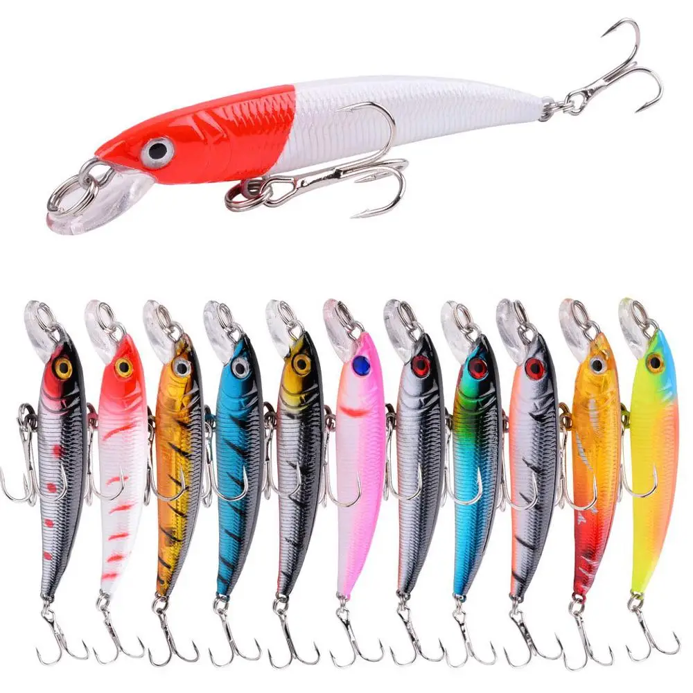 

1PCS Minnow Fishing Lure 7.5cm 4g Topwater Hard Bait Wobbler Jig Bait Crankbait Carp Striped Bass Pesca Fishing Tackle SwimBait