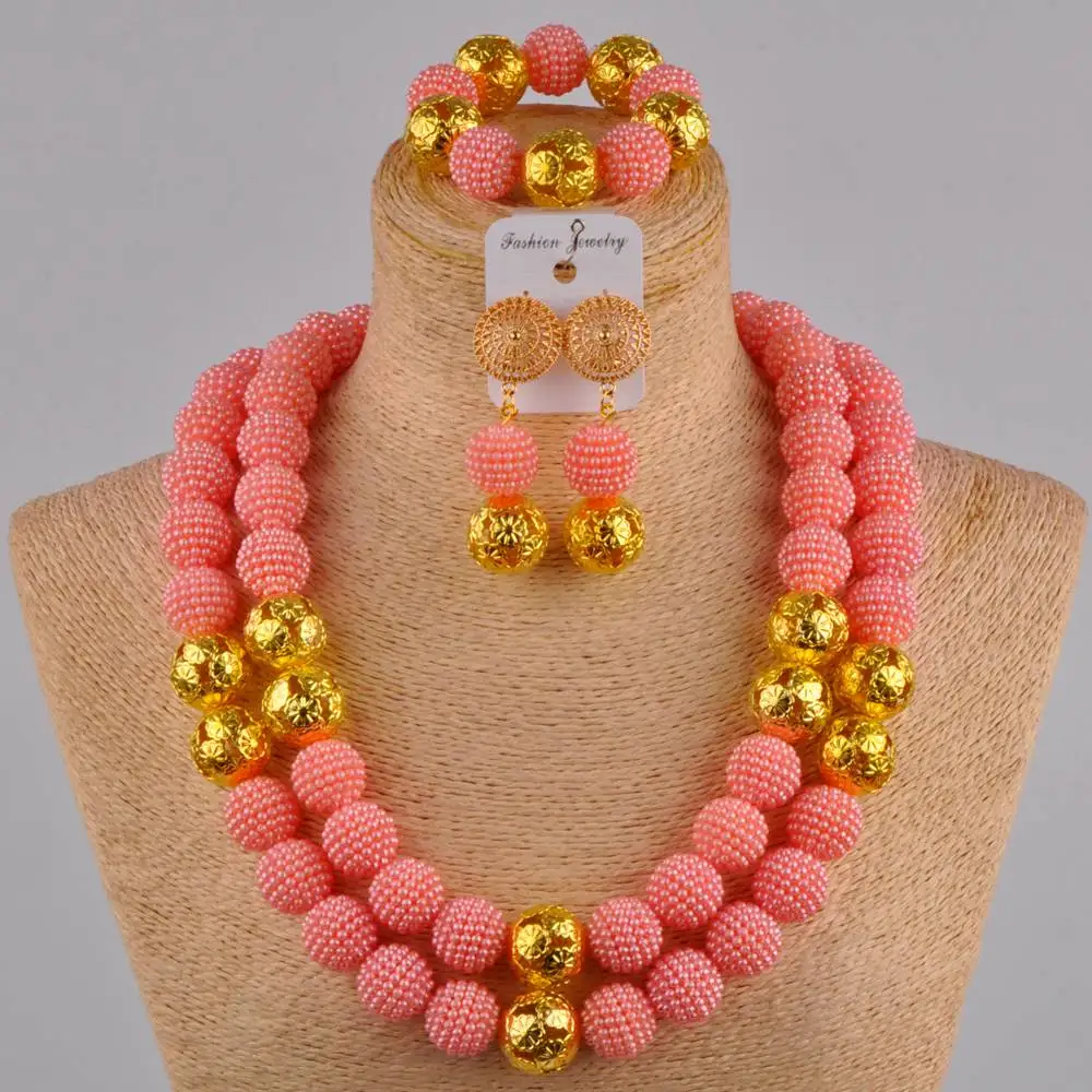 peach 24 inches long necklace african jewelry set simulated pearl nigerian beads FZZ18
peach 24 inches long necklace african jewelry set simulated pearl nigerian beads FZZ18