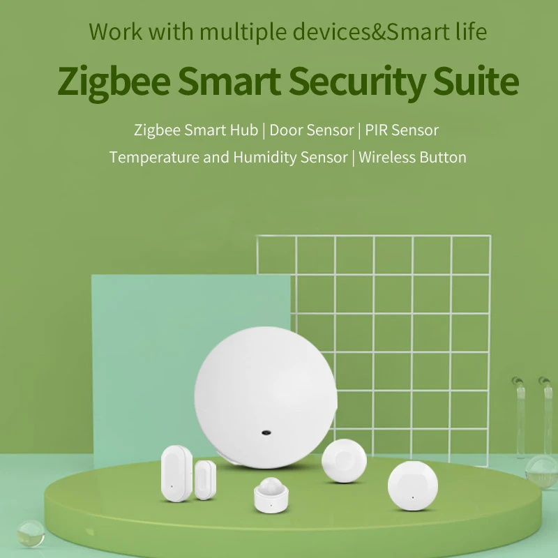 Zigbee Smart Hub Door Sensor PIR Sensor Temperature And Humidity Sensor Wireless Control Button Smart Home Kit Remote Control
Zigbee Smart Hub Door Sensor PIR Sensor Temperature And Humidity Sensor Wireless Control Button Smart Home Kit Remote Control