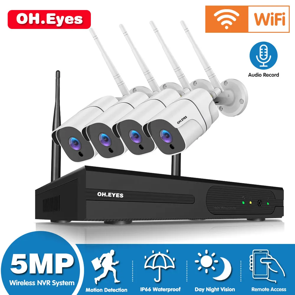 Home 4CH 5MP CCTV Wireless System NVR Kit Outdoor P2P Waterproof Wifi IP Security Camera Set Video Surveillance Kit Night Vision
Home 4CH 5MP CCTV Wireless System NVR Kit Outdoor P2P Waterproof Wifi IP Security Camera Set Video Surveillance Kit Night Vision
