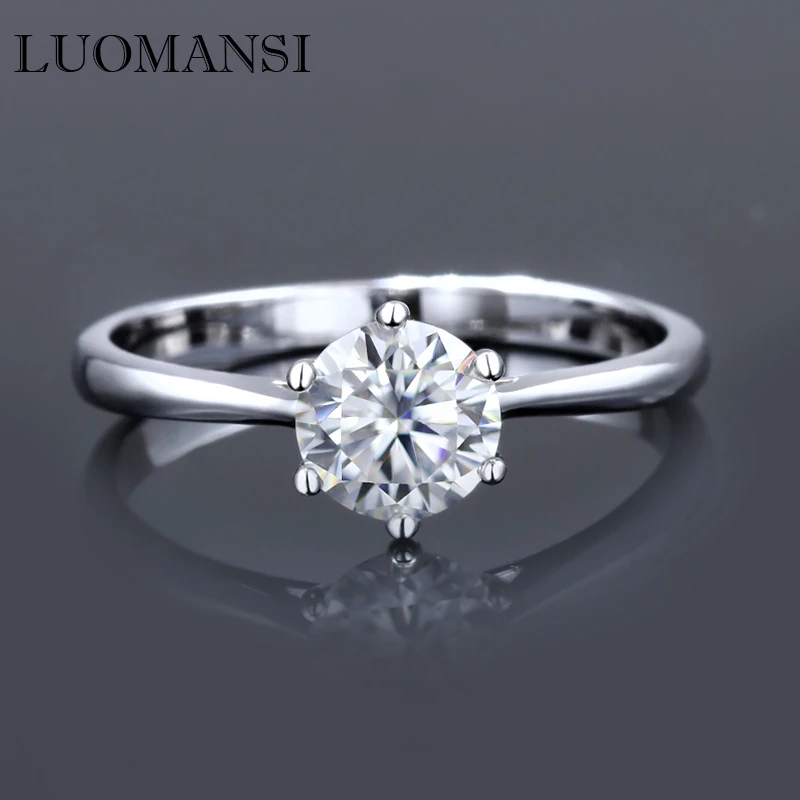 Luomansi 1CT 2CT D Color Moissanite Simple Ring 100%-S925 Silver Wedding Engagement Woman Jewelry
Luomansi 1CT 2CT D Color Moissanite Simple Ring 100%-S925 Silver Wedding Engagement Woman Jewelry