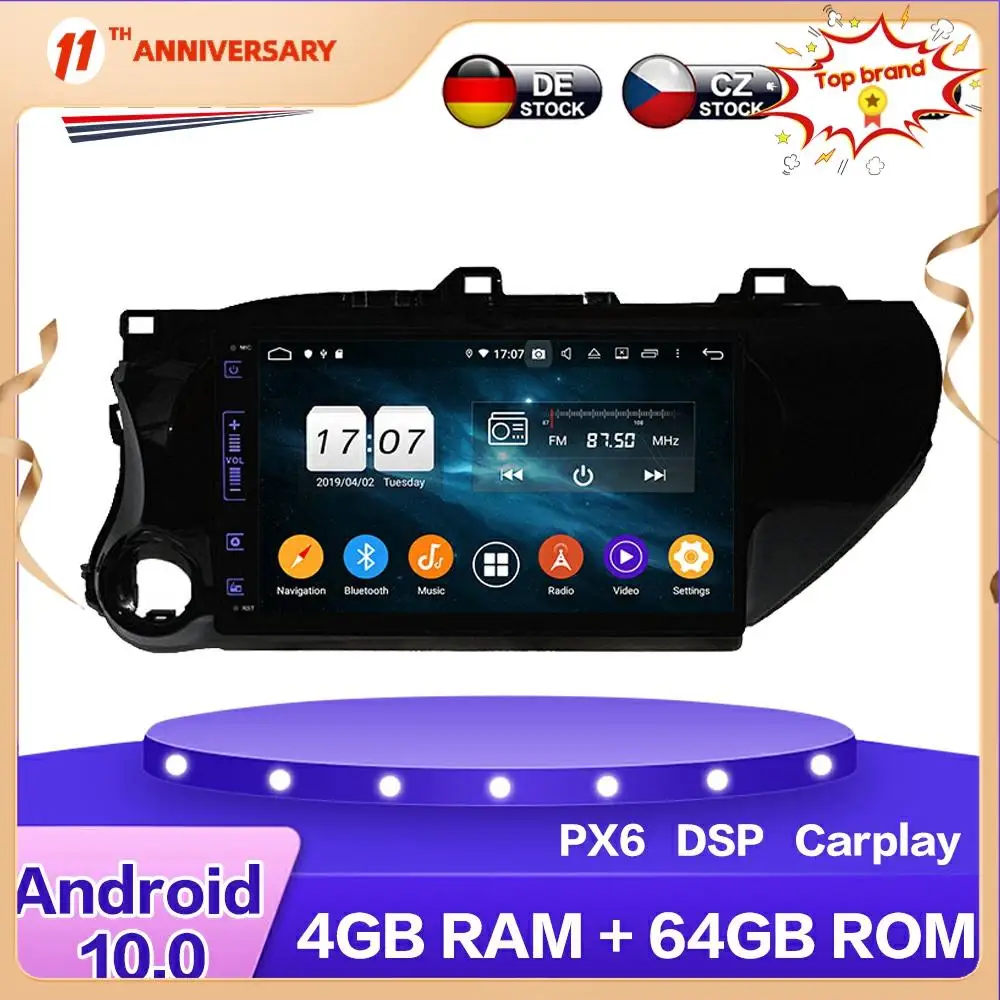 Для Toyota Hilux 2016 - 2018 Android 10 Автомобильный мультимедийный Радио DVD плей Авто GPS Навигация стерео Carplay DSP WIFI BT головное устройство
Для Toyota Hilux 2016 - 2018 Android 10 Автомобильный мультимедийный Радио DVD плей Авто GPS Навигация стерео Carplay DSP WIFI BT головное устройство