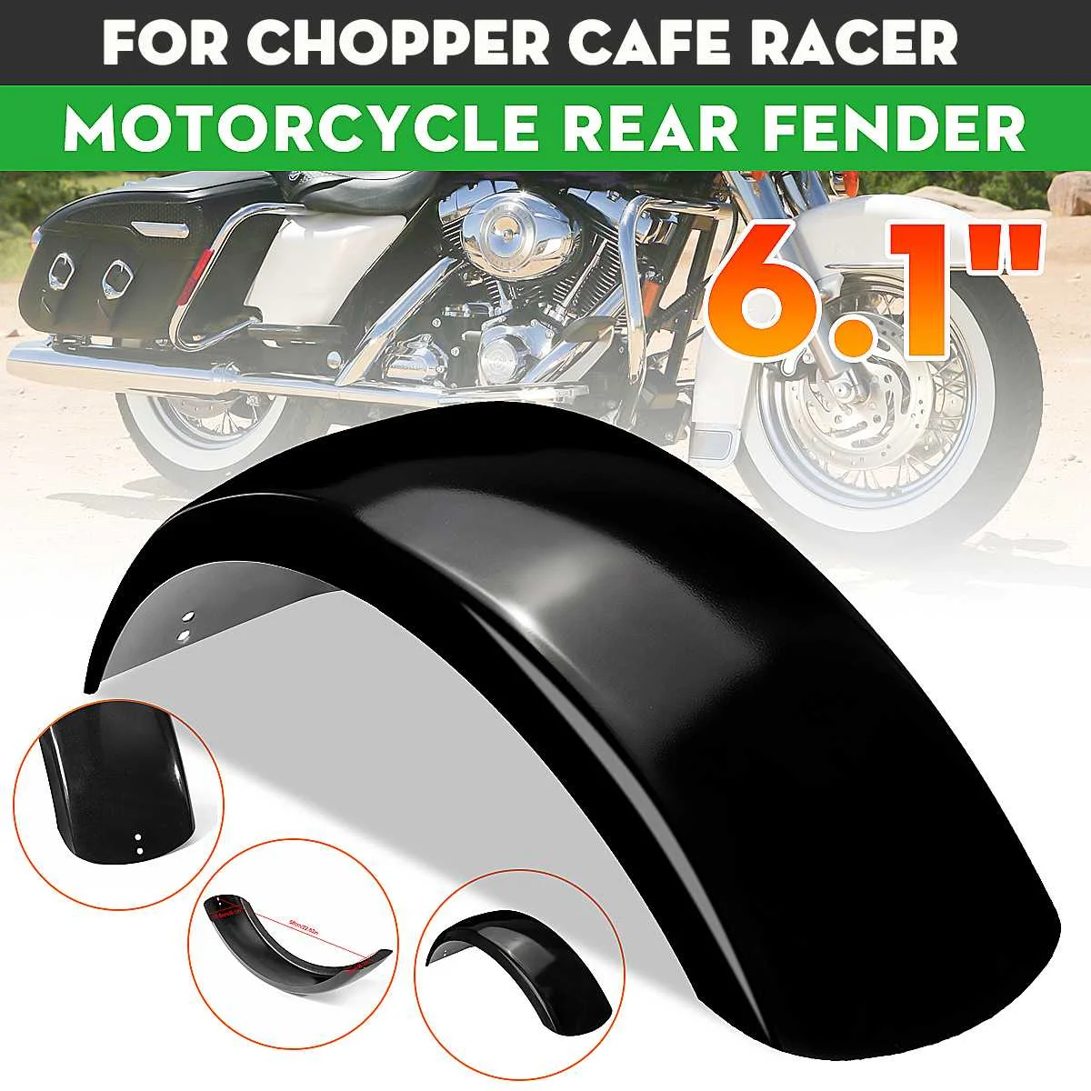 6.1" Motorcycle Cafe Racer Rear Fender Mud Flaps Splash Guard Mudguards Stainless Steel For Yamaha VTX400 DS400 XVS400
6.1" Motorcycle Cafe Racer Rear Fender Mud Flaps Splash Guard Mudguards Stainless Steel For Yamaha VTX400 DS400 XVS400