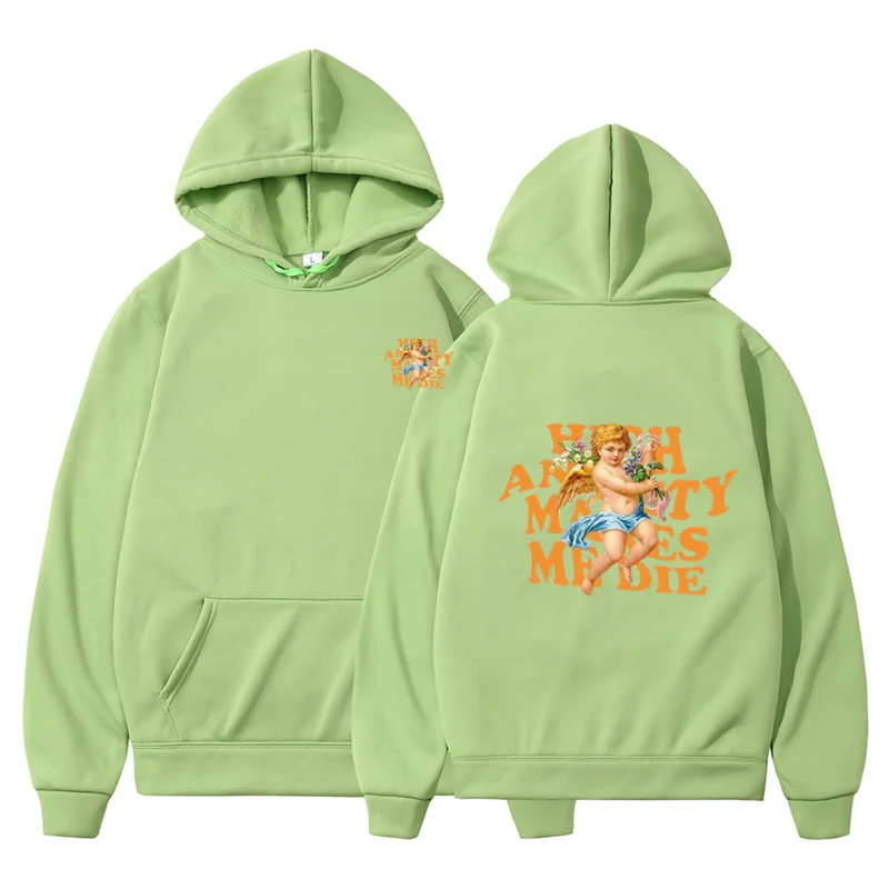 Худи Нотр-Дам дворец VLONE друзья Ангел Большой v-образный вырез Модный пуловер