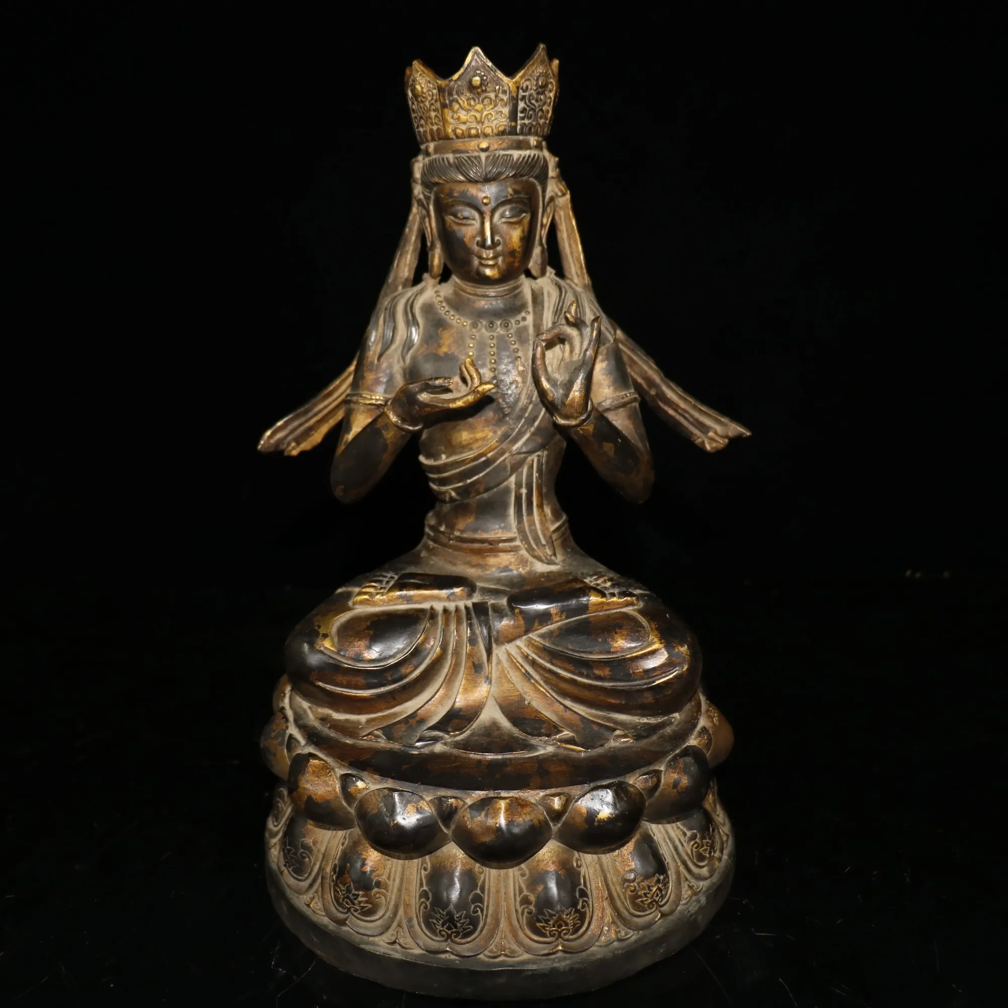Home Decor 14" Tibet Buddhism Old Bronze Lacquer Cinnabars Ksitigarbha Buddha Statue Amitabha statue Enshrine the Buddha
Home Decor 14" Tibet Buddhism Old Bronze Lacquer Cinnabars Ksitigarbha Buddha Statue Amitabha statue Enshrine the Buddha