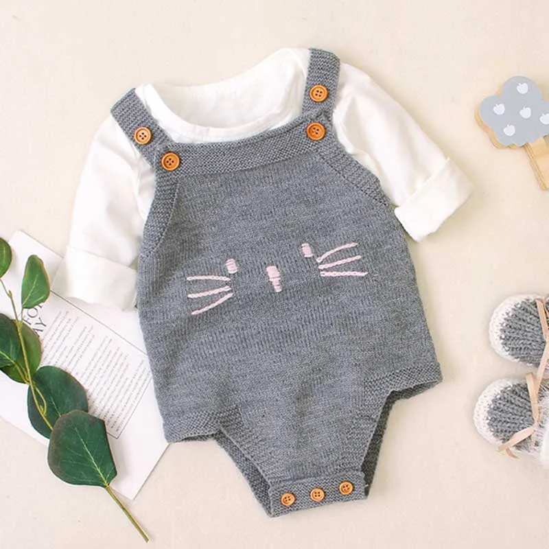 Baby Knitting Rompers Cute Cartoon Overalls Newborn Baby Girls Boys Clothes Infantil Baby Girl Boy Sleeveless Romper Jumpsuit 
Baby Knitting Rompers Cute Cartoon Overalls Newborn Baby Girls Boys Clothes Infantil Baby Girl Boy Sleeveless Romper Jumpsuit