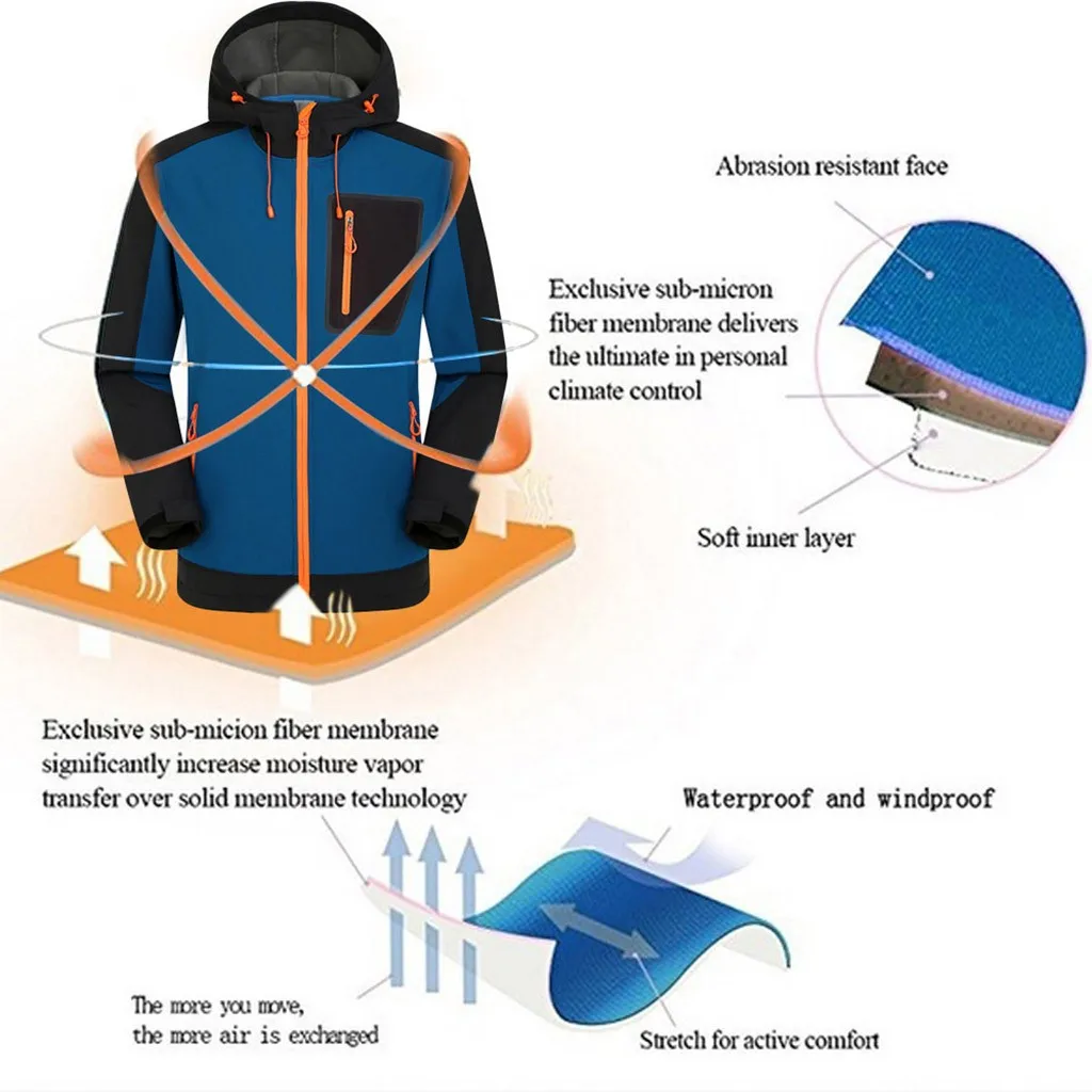 Men Winter Hooded Softshell Windproof Waterproof Coat Shell Jacket Outwear Fashion Independent Station Size Vogue
Men Winter Hooded Softshell Windproof Waterproof Coat Shell Jacket Outwear Fashion Independent Station Size Vogue
