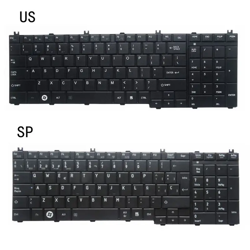 Фото Новая клавиатура для ноутбука Toshiba Satellite L655 L670 L770 L775 L775D AER15U00310|Клавиатуры замены| |