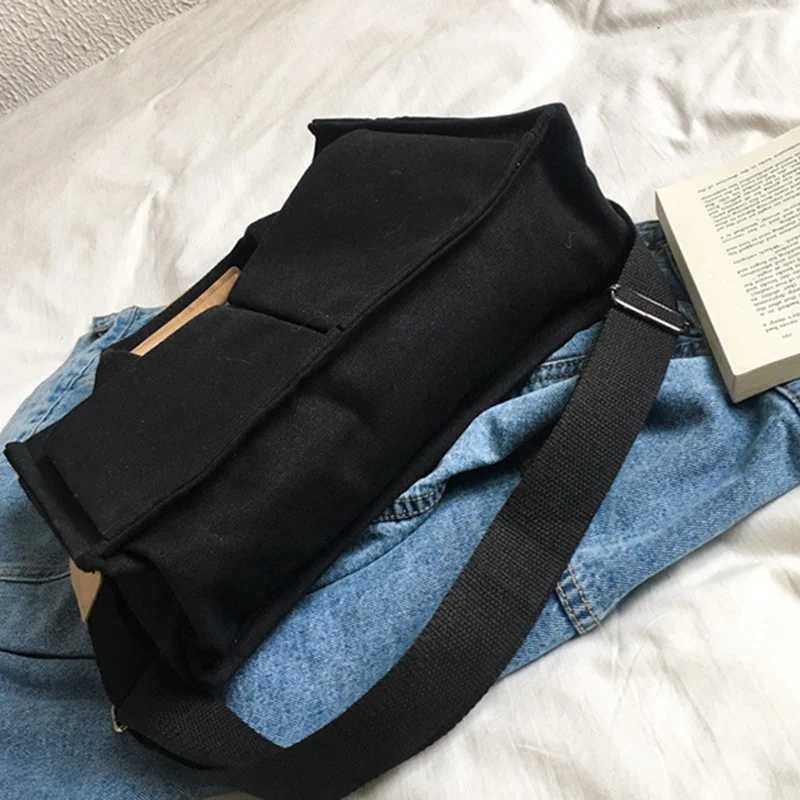 Women's Canvas Shoulder Bag Large Capacity Foldable and Reusable Shopping Shopping Bag Handbag Lady