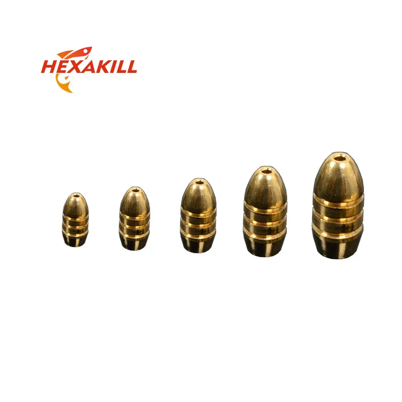 Hexakill 5 шт./лот пуля меди грузило вес Техас установки рыболовное судно аксессуар
