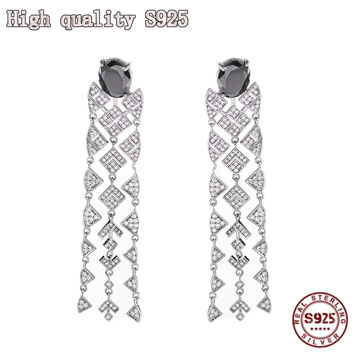 2021 New Long Earrings with Cool Personality and Zircon S925 Silver Needle Tassel Geometric Women's Earrings Jewelry
2021 New Long Earrings with Cool Personality and Zircon S925 Silver Needle Tassel Geometric Women's Earrings Jewelry