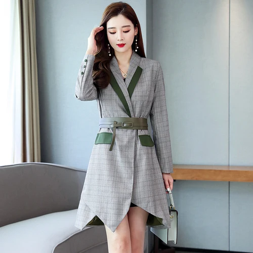 Loose 2019 Brief Casual Summer Dress High Waist Irregular Plaid Dresses Korean Fashion Turn-down Collar Belt Vintage Dress
Loose 2019 Brief Casual Summer Dress High Waist Irregular Plaid Dresses Korean Fashion Turn-down Collar Belt Vintage Dress