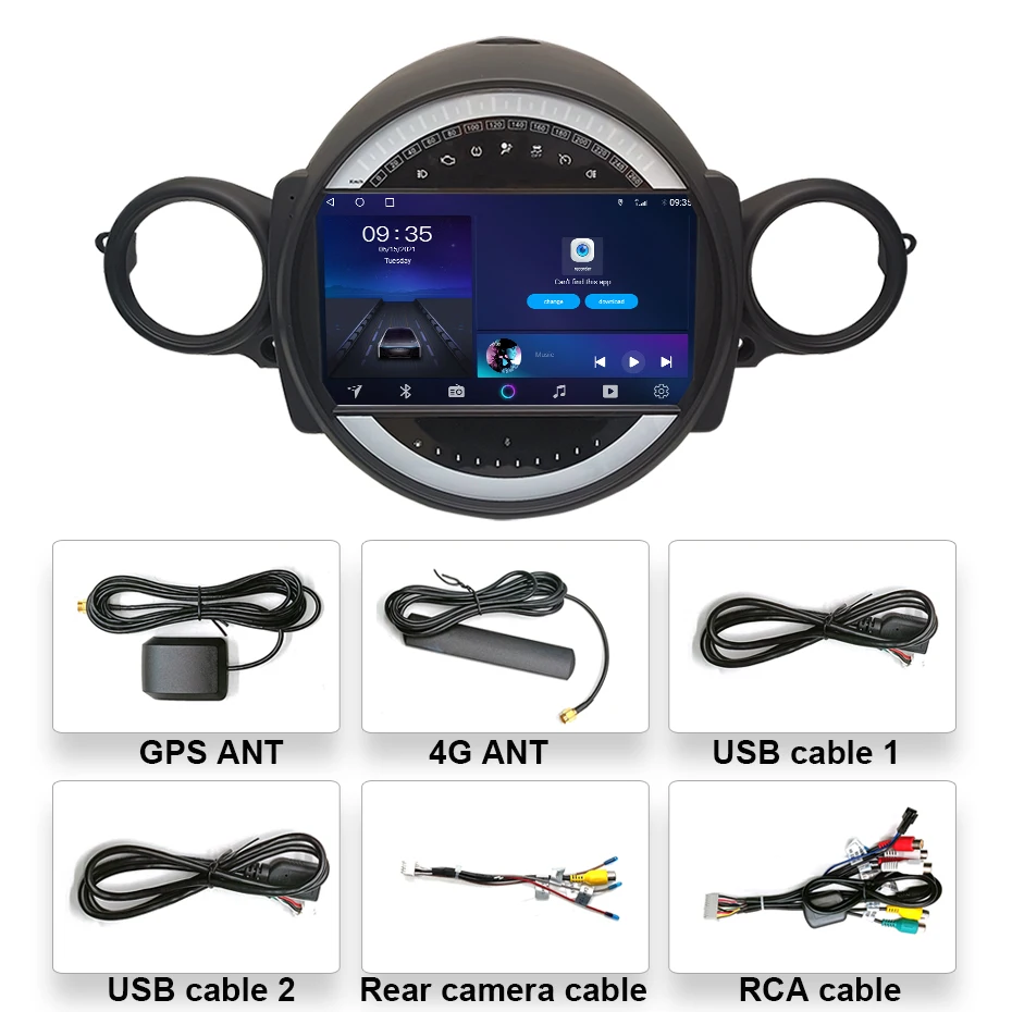 Roadonline Android 10 6G 128G Car Radio Audio Player Multimedia GPS for BMW Mini Cooper R56 R60 2007-2014 Wireless Carplay
Roadonline Android 10 6G 128G Car Radio Audio Player Multimedia GPS for BMW Mini Cooper R56 R60 2007-2014 Wireless Carplay