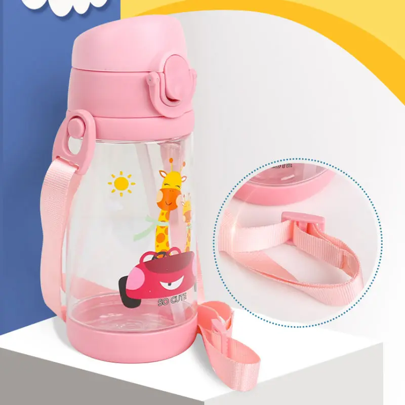 Children's water cup with straw plastic fall proof cute kindergarten boys and girls drinking cup summer strap
Children's water cup with straw plastic fall proof cute kindergarten boys and girls drinking cup summer strap