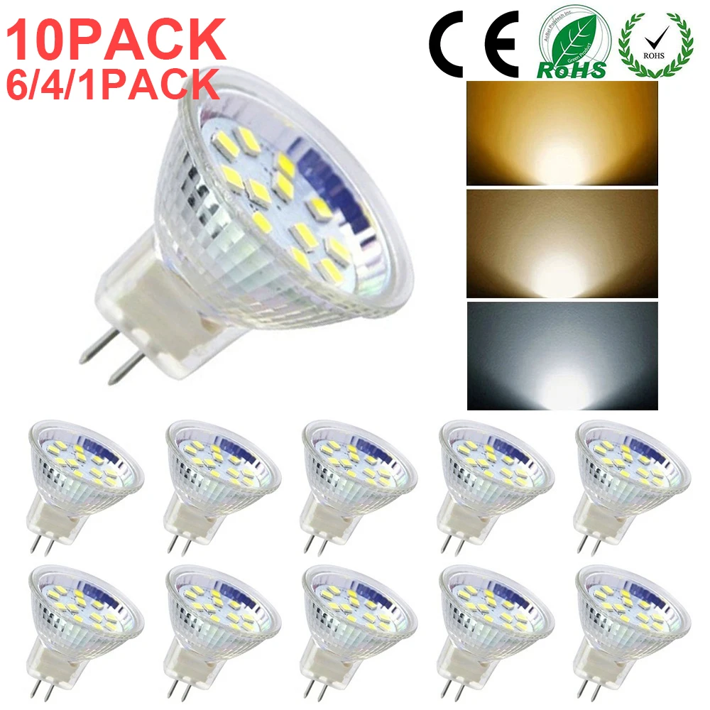 

MR11 GU4 LED Light Bulbs AC DC12V-24V 2835 SMD LED Bulb 3W 5W Halogen Lamp Bi-Pin Base Spotlight Bulb Home Bedroom Decor D30