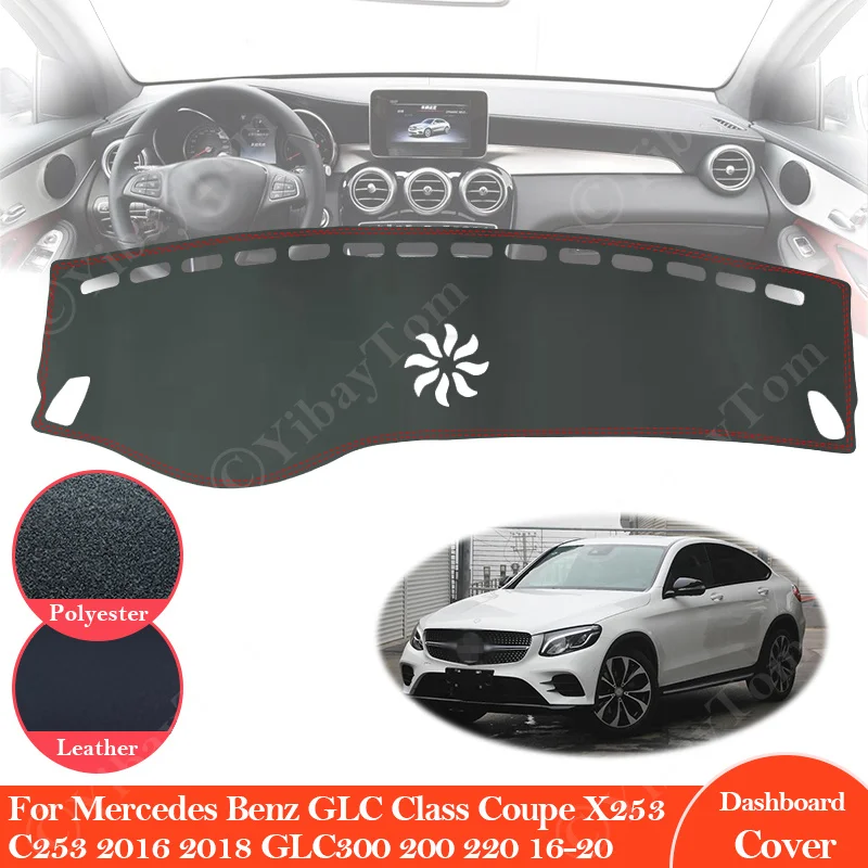 for Mercedes Benz GLC Class Coupe X253 C253 Anti-Slip leather Mat Dashboard Sunshade Carpet Accessories 2016 2018 GLC300 200 220
for Mercedes Benz GLC Class Coupe X253 C253 Anti-Slip leather Mat Dashboard Sunshade Carpet Accessories 2016 2018 GLC300 200 220