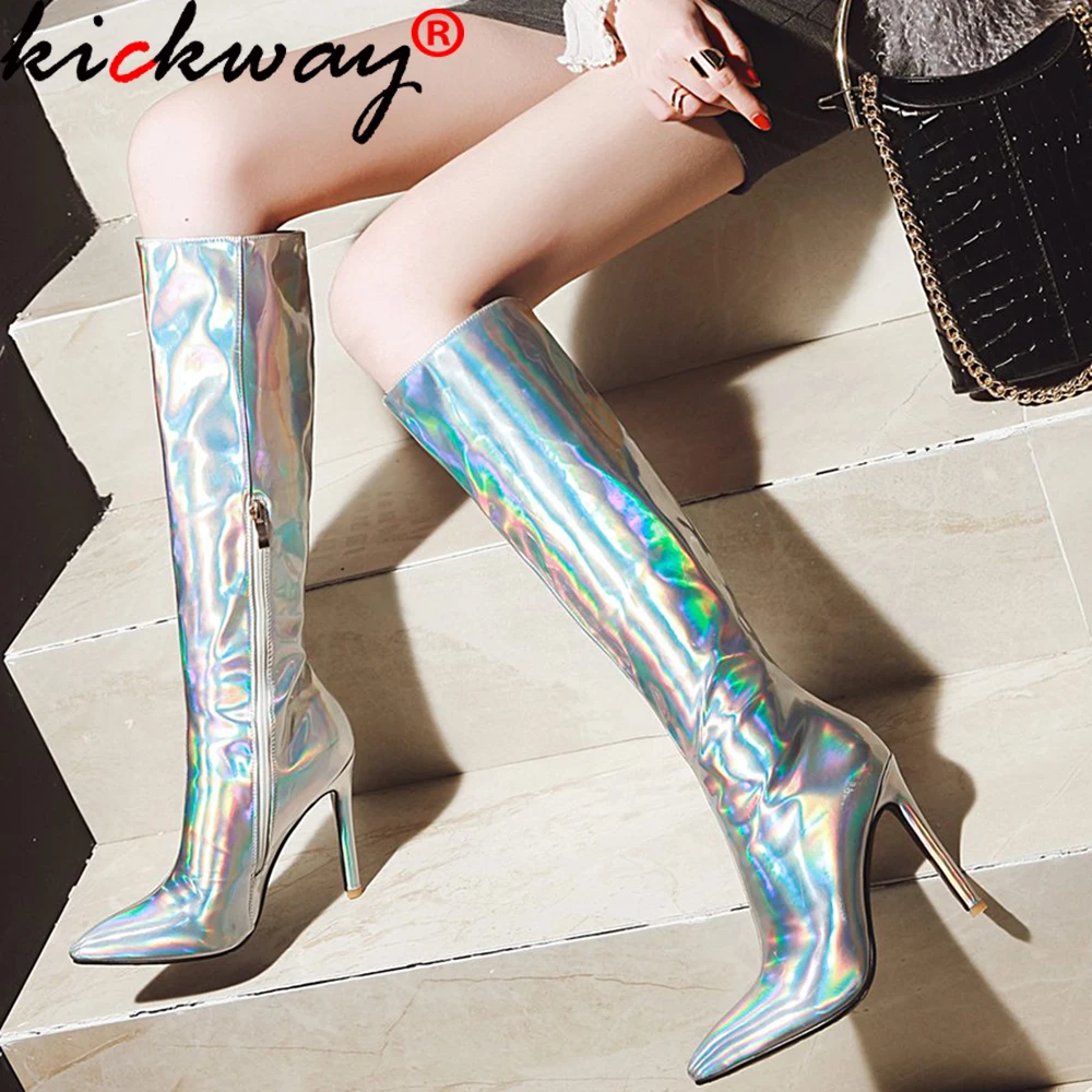 Women Boots Patent Leather Thin High Heels Party Long Tube Booties Lady Sexy Night Club Boots Shoes Woman Large Size 34-47
Women Boots Patent Leather Thin High Heels Party Long Tube Booties Lady Sexy Night Club Boots Shoes Woman Large Size 34-47