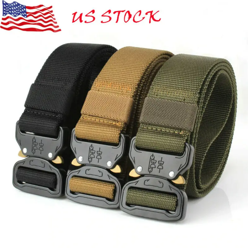 New Men's Outdoor Tactical Belts Nylon Military Waist Belt with Metal Buckle Adjustable Heavy Duty Training Waist Belt
New Men's Outdoor Tactical Belts Nylon Military Waist Belt with Metal Buckle Adjustable Heavy Duty Training Waist Belt