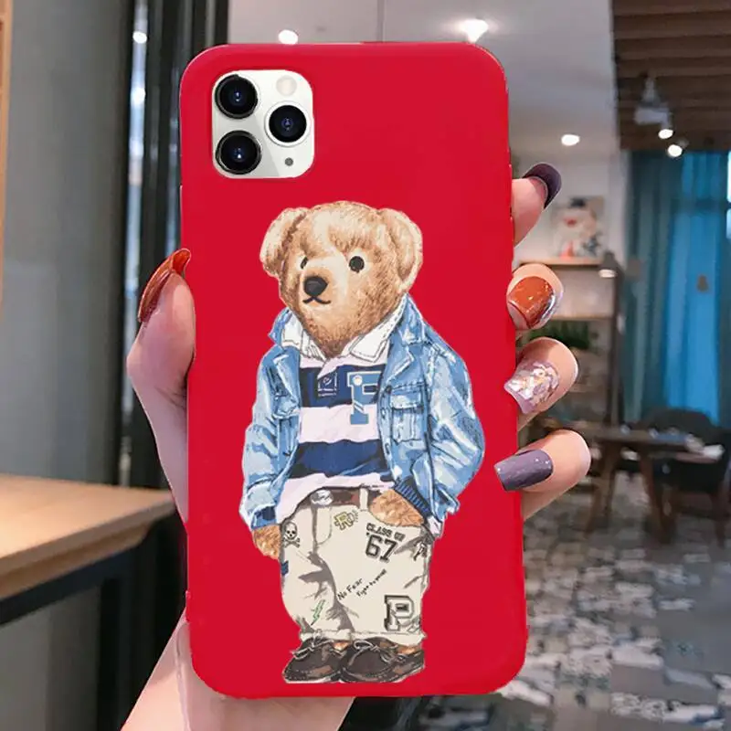 Итальянские модные брендовые чехлы с медведем для iphone 12 11 Pro Max Mini XS 8 7 6 6S Plus X SE 2020 XR