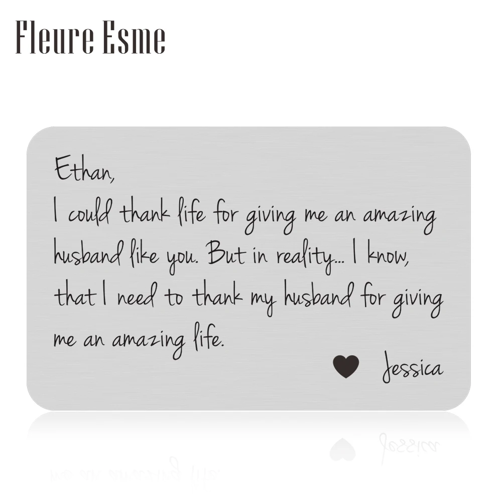 Wallet Insert Card Valentines Day Gifts for Men Husband From Wife Girlfriend Boyfriend Birthday Gifts for Him Groom Bride
Wallet Insert Card Valentines Day Gifts for Men Husband From Wife Girlfriend Boyfriend Birthday Gifts for Him Groom Bride