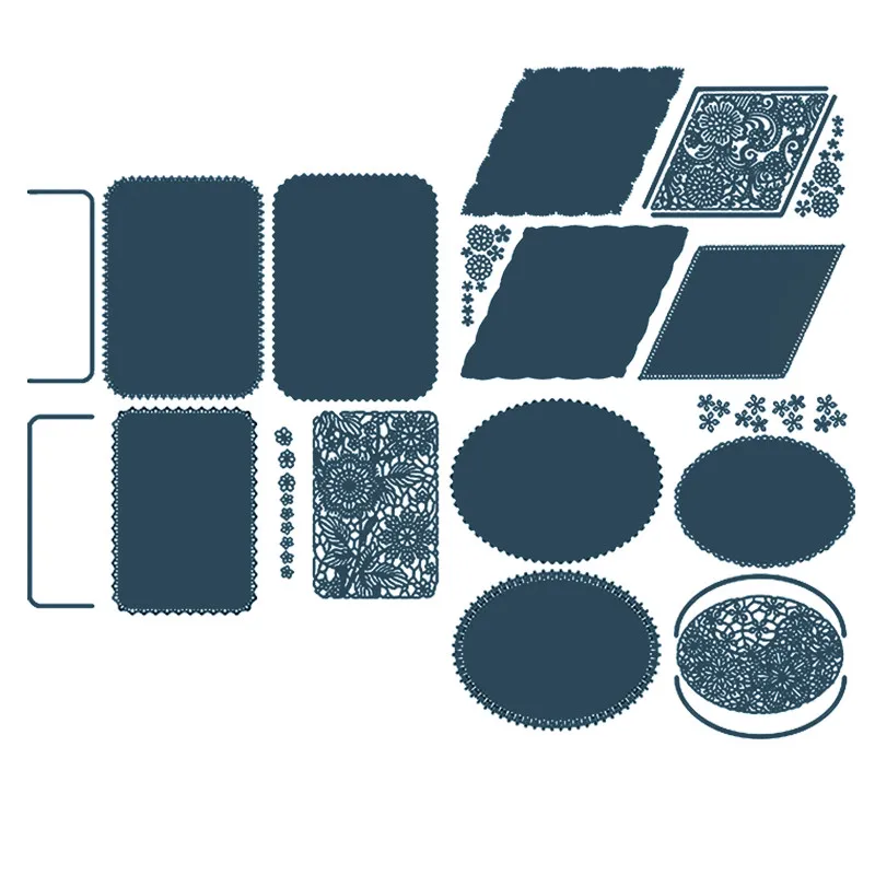 Pure Lace Panel Collection Rhombus Rectangle Oval Cutting Dies for Scrapbooking CardsMaking Crafts New 2020 Diecut
Pure Lace Panel Collection Rhombus Rectangle Oval Cutting Dies for Scrapbooking CardsMaking Crafts New 2020 Diecut