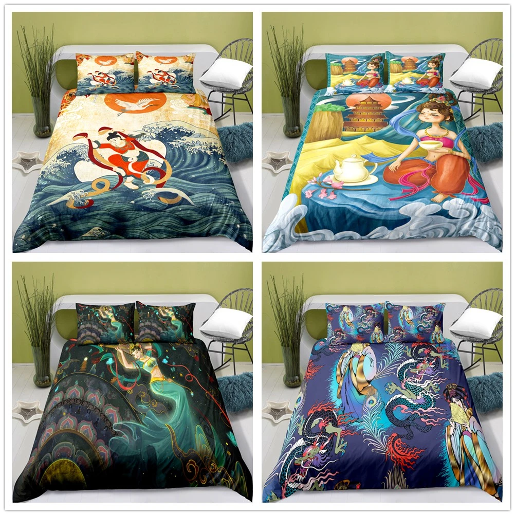 

3D Printed illustration Duvet Cover with Pillow Cover Bedding Set Single Double Twin Full Queen King Size Bed Set Bedroom Decor