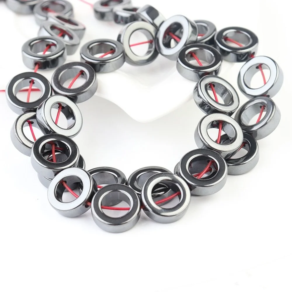Natural Stone Pearlescent Ring Hematite Hollow Ring Bead Spacing Loose Beads for Jewelry Handmade Bracelet Making Accessories
Natural Stone Pearlescent Ring Hematite Hollow Ring Bead Spacing Loose Beads for Jewelry Handmade Bracelet Making Accessories