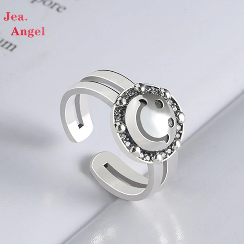 Jea.Angel 925 серебро с улыбающимся лицом, открытое женское кольцо, простой индивидуальный дизайн для женщин, пары, Ретро ювелирные изделия для ве...
Jea.Angel 925 серебро с улыбающимся лицом, открытое женское кольцо, простой индивидуальный дизайн для женщин, пары, Ретро ювелирные изделия для ве...