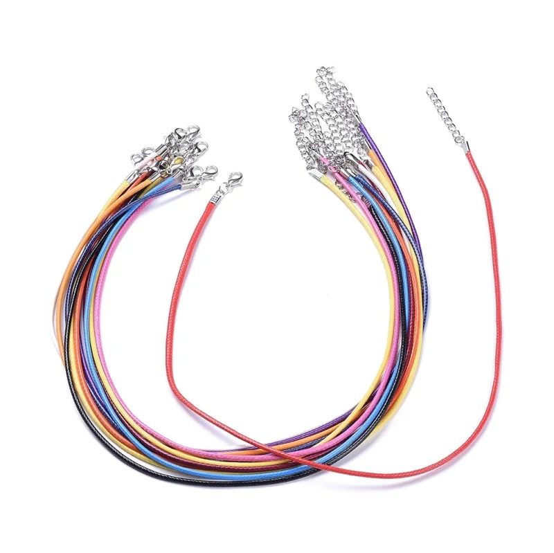 100pcs 2mm HOT Wax Cord Necklace Cords for Jewelry Making DIY Necklace Iron Lobster Clasps Iron Chains Mixed Color
100pcs 2mm HOT Wax Cord Necklace Cords for Jewelry Making DIY Necklace Iron Lobster Clasps Iron Chains Mixed Color