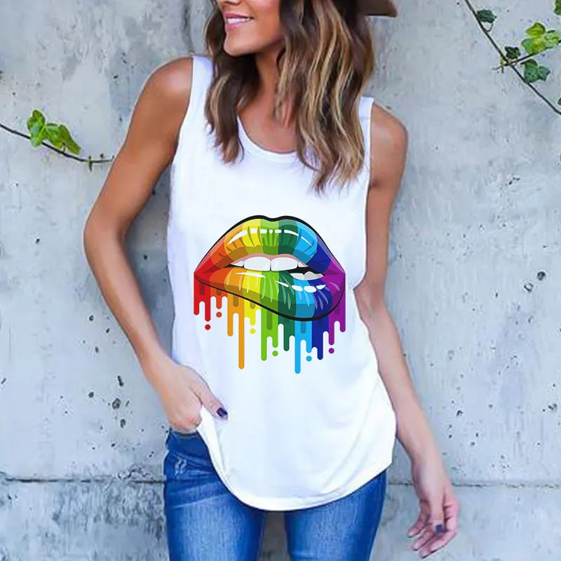 2021 New Cute Lips Series Printing Summer Sleeveless Crop Tops Off Shoulder Streetwear Tank Top Casual Fashion Women Clothing
2021 New Cute Lips Series Printing Summer Sleeveless Crop Tops Off Shoulder Streetwear Tank Top Casual Fashion Women Clothing