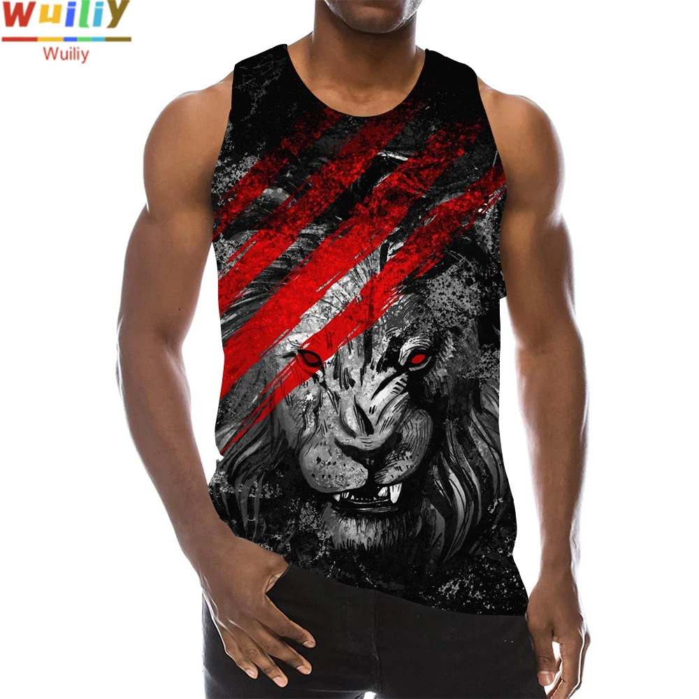 Beast Tops For Men Summer Lion Graphic 3D Print Lions Sleeveless Vest Sport Funny Animals Top Hip Hop Tees Gym Beach T Shirt
Beast Tops For Men Summer Lion Graphic 3D Print Lions Sleeveless Vest Sport Funny Animals Top Hip Hop Tees Gym Beach T Shirt