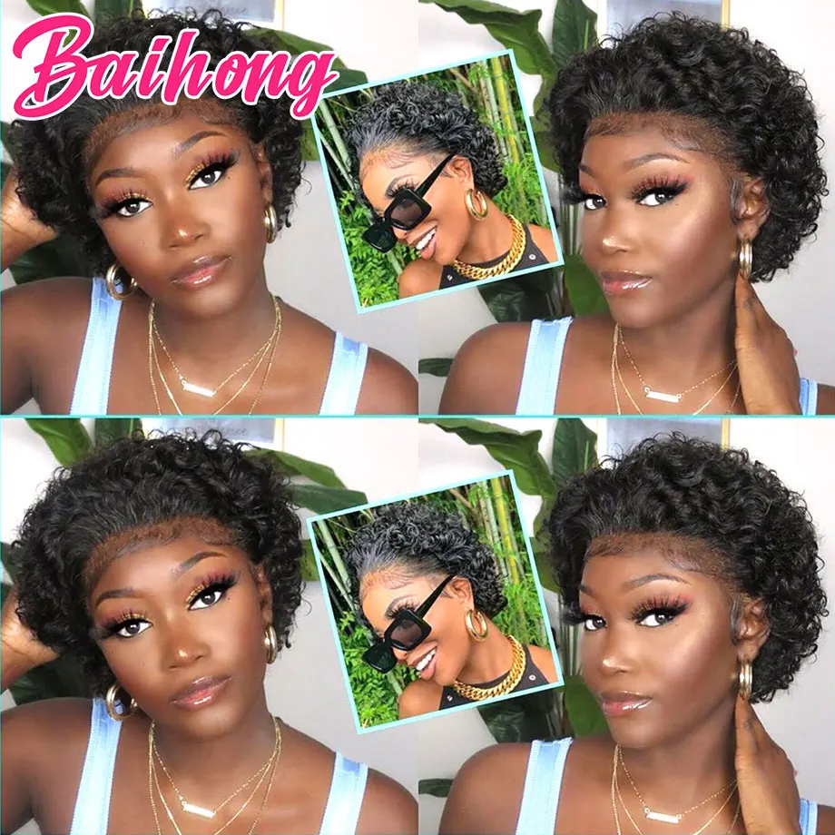 Short Kinky Curly Wig 4*4 Closure Lace Human Hair Wigs Brazilian Remy Lace Wigs For Women PrePlucked With Baby Hair BAIHONG
Short Kinky Curly Wig 4*4 Closure Lace Human Hair Wigs Brazilian Remy Lace Wigs For Women PrePlucked With Baby Hair BAIHONG